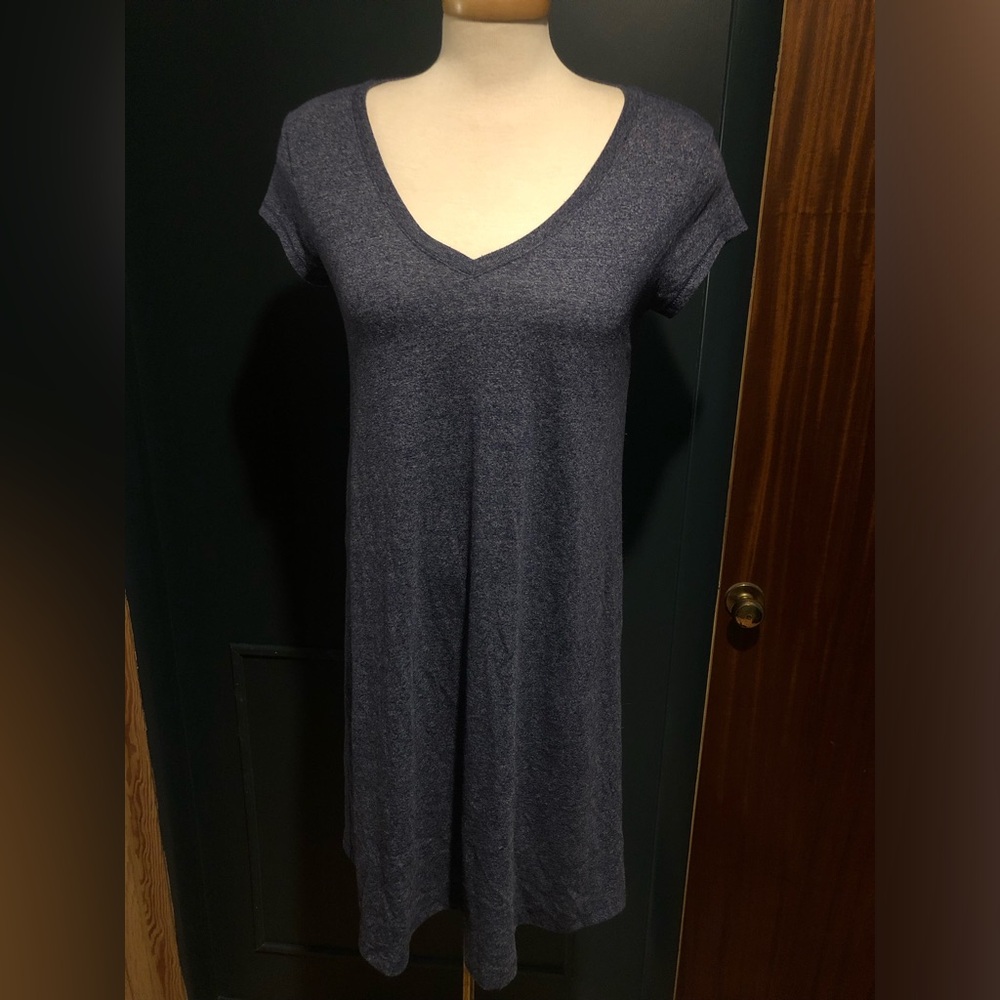 GAP Navy Heathered Tshirt Dress